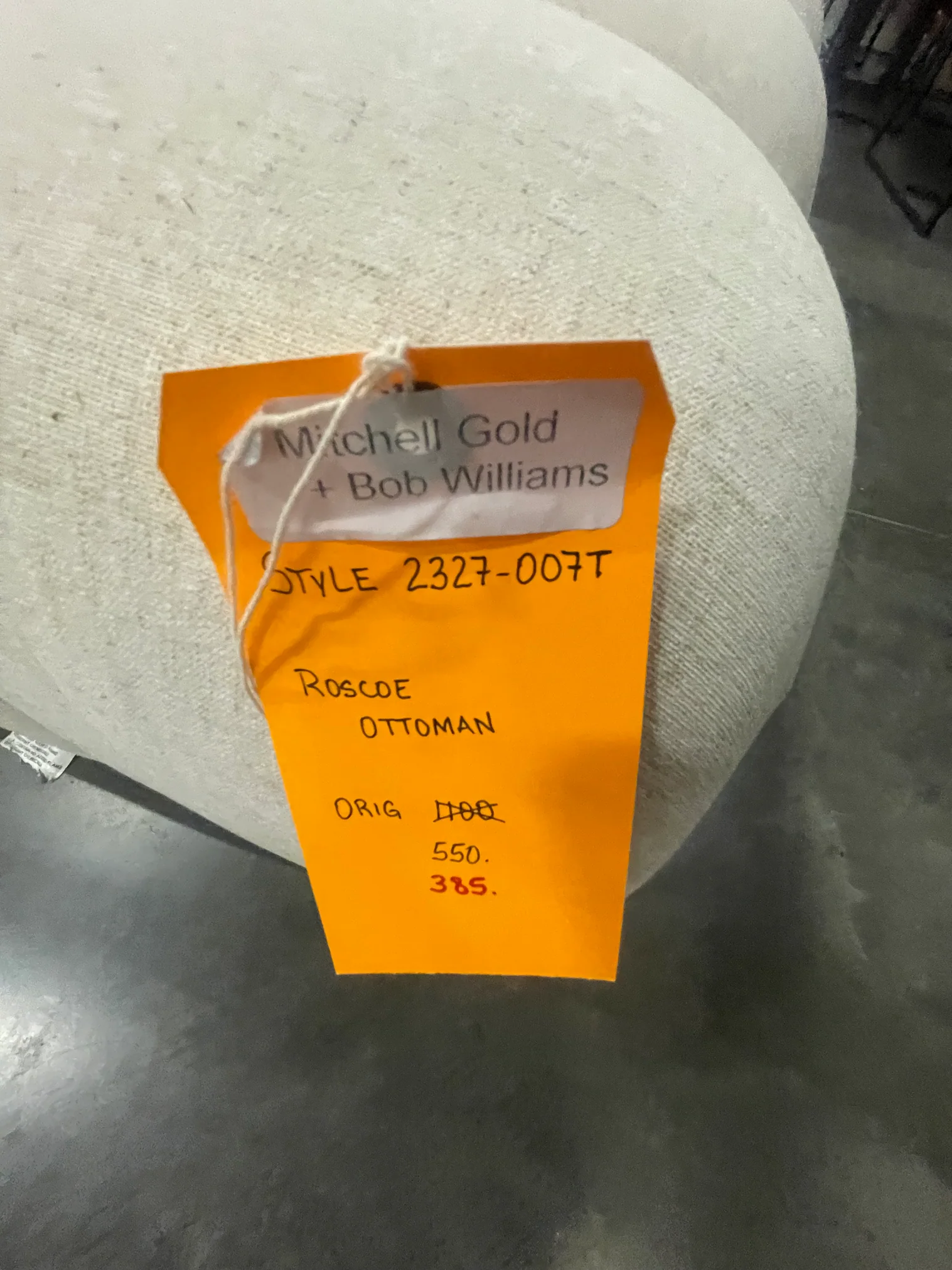 Mitchell Gold + Bob Williams Roscoe Ottoman - Image 4